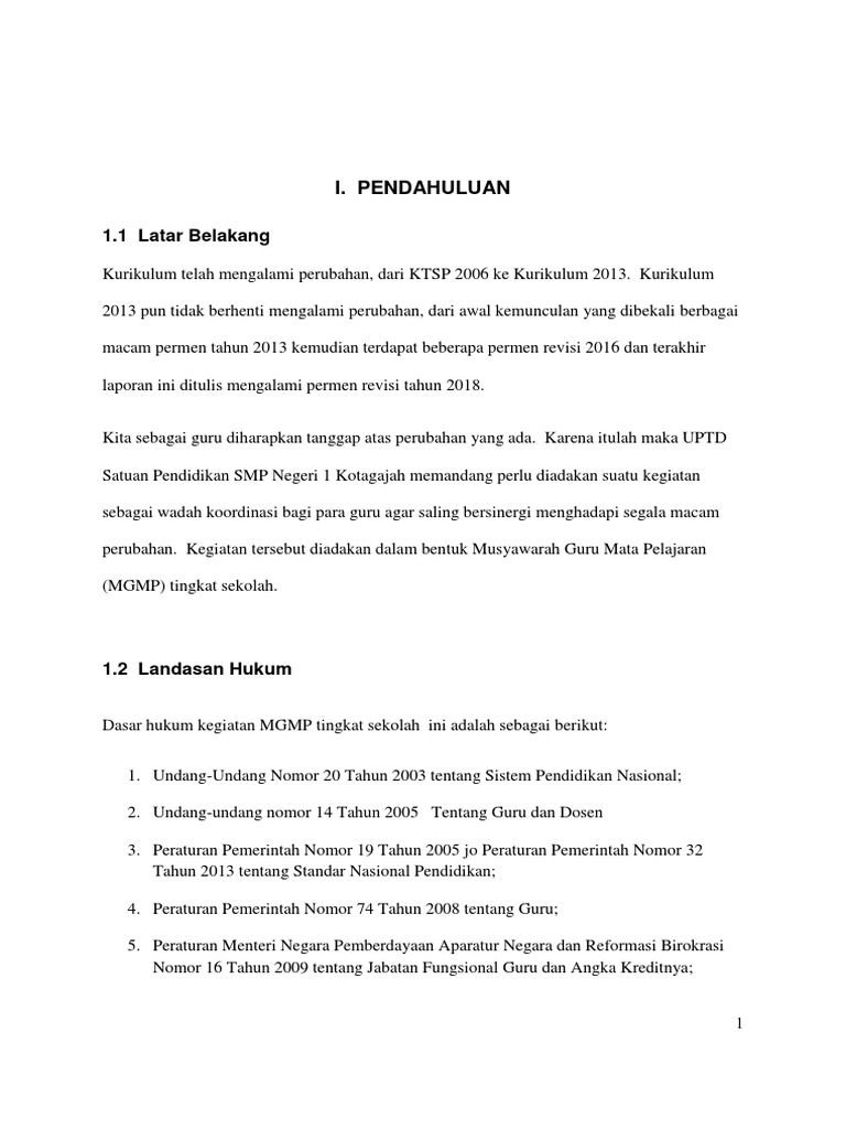 Laporan Mgmp 2019 Semester Genap