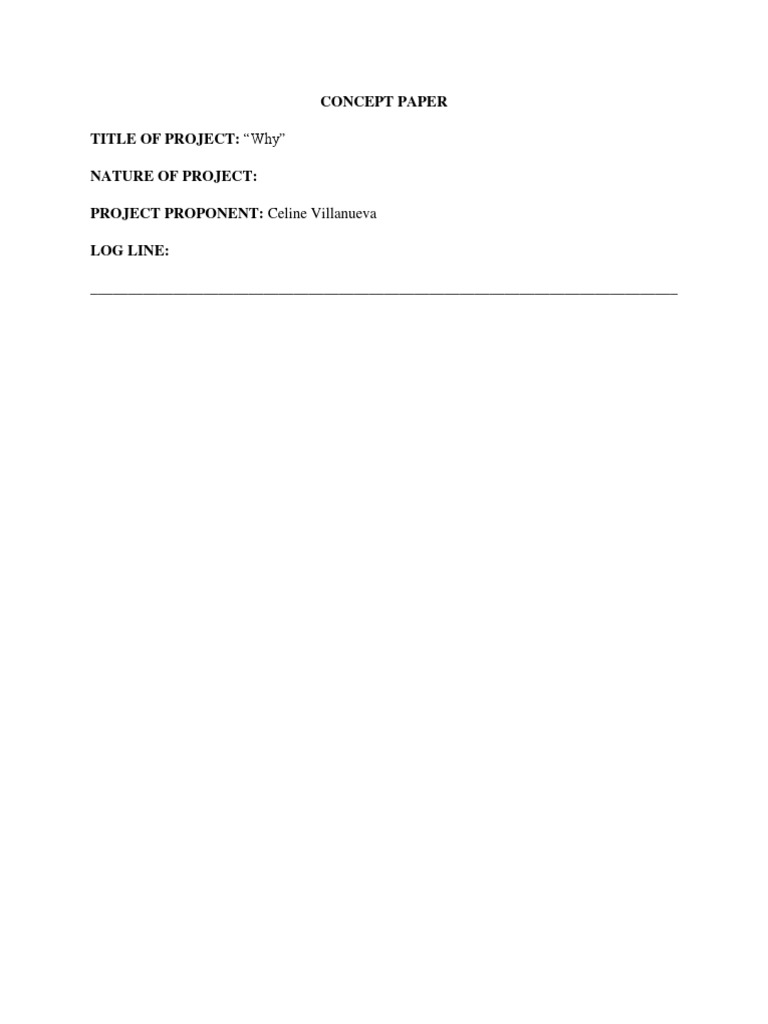 Concept Paper | PDF