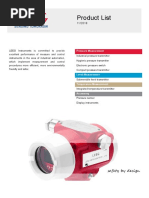 Product List: Pressure Measurement