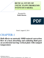 Theoretical Study of Hydromagnetic Flow Problems in Continuous Media