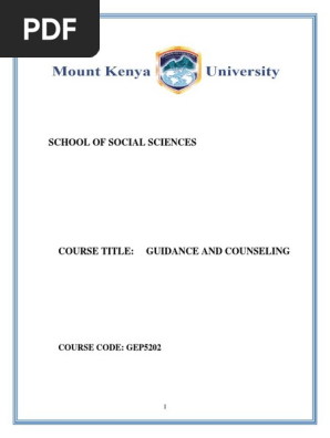 Guidance and Counseling Module