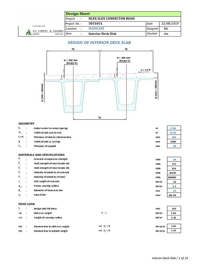 005 Deck Slab | PDF | Young's Modulus | Materials Science
