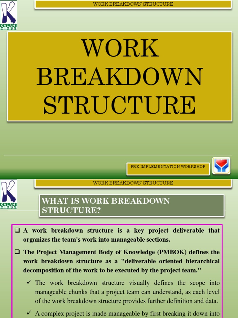 Session III Work Breakdown Structure PDF | PDF | Systems Science ...