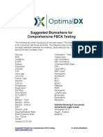 Suggested Biomarkers ODX Application