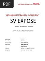 SV Expose: For Division of Taguig City - Pateros Only