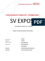 SV Expose: For Division of Taguig City - Pateros Only