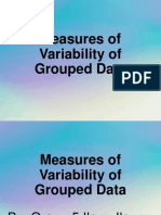Measures of Variability of Grouped Data