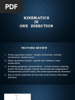 Kinematics IN One Direction