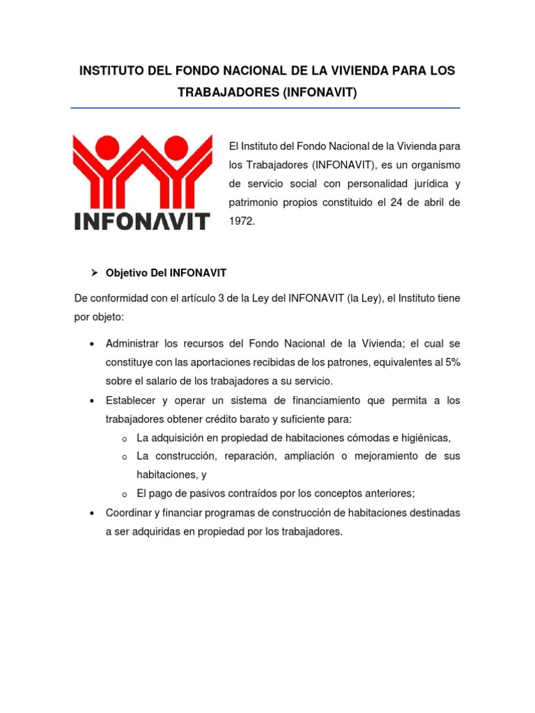 Infonavit | PDF | Salario | Desempleo