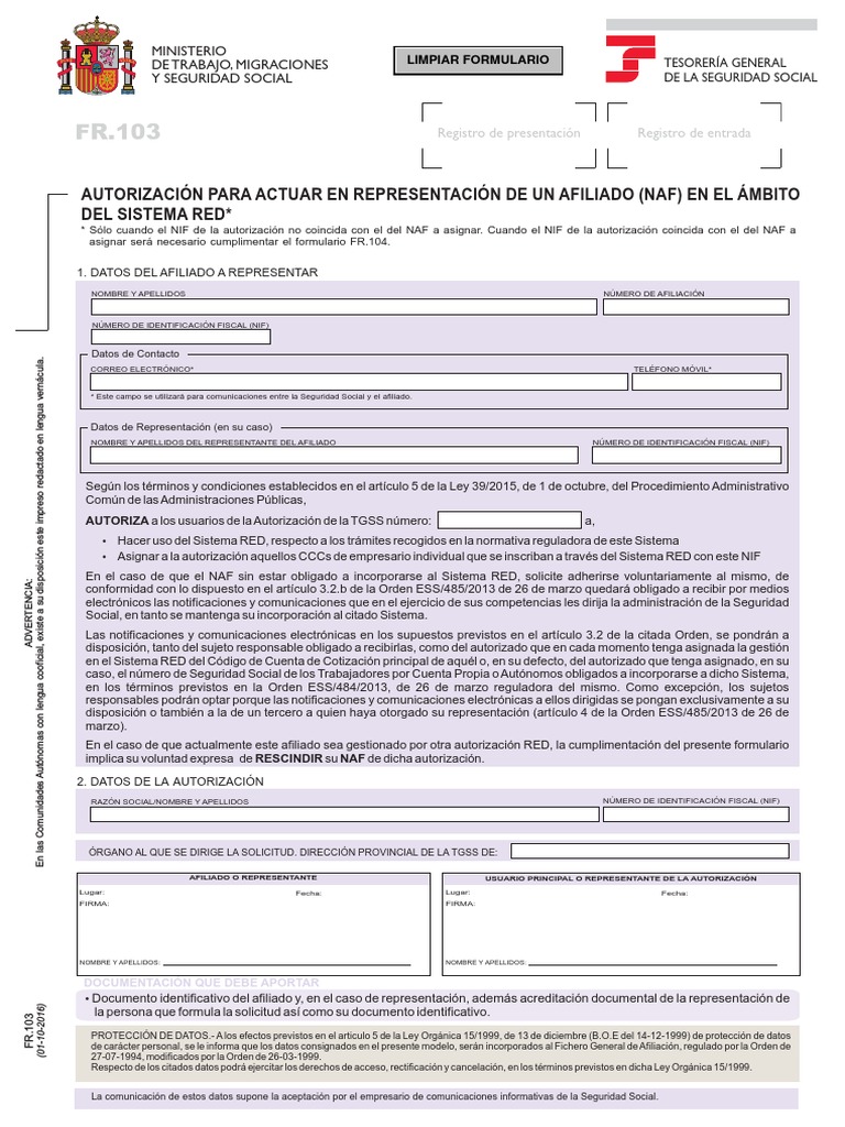 FR 103+editable | PDF | Instituciones sociales | Ciencias sociales