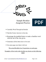 Step by Step Anagram Practice PDF
