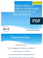 Criterios para La Resolución de Problemas Conductuales en La Adolescencia PDF