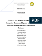 Practical Research 1: Research Title: Effects of Addiction To
