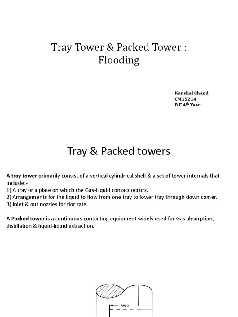 Flooding in Tray and Packed Towers | PDF | Technology & Engineering