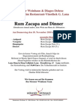 Rum Zacapa and Dinner