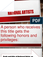 National Artist Honors and Benefits