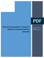 Role of Homoeopathy in Vitamin D Deficiency Induced Psychotic Disorders