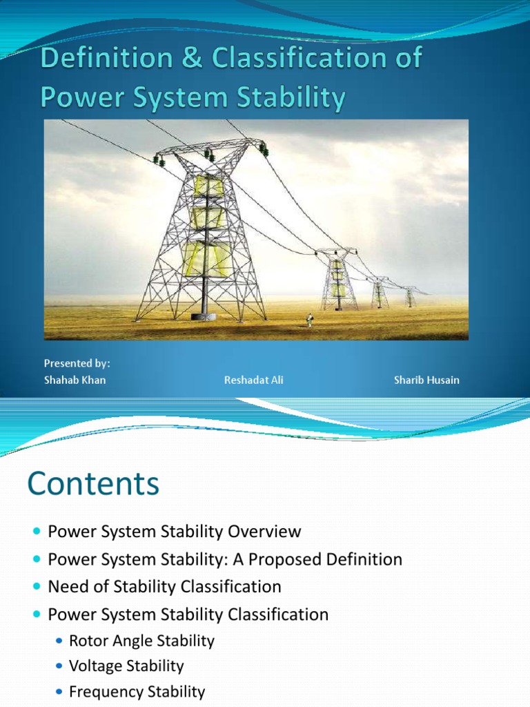 Power System Stability Explained | PDF | Electric Power System | Torque