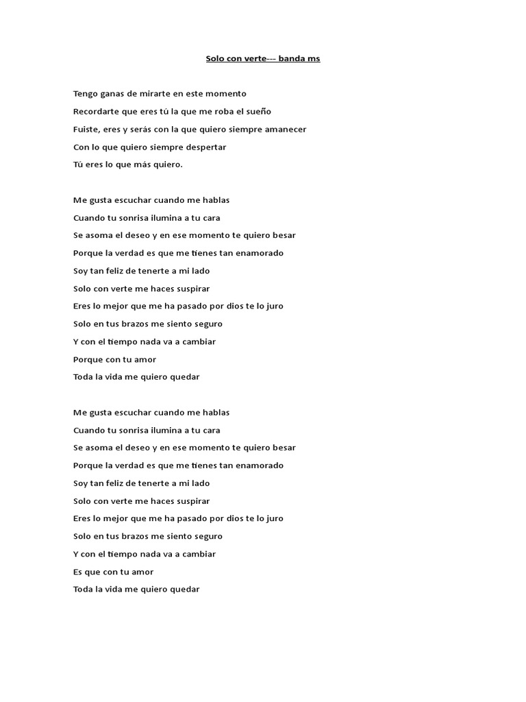 Letra de Canciones | PDF | Fe | Amor