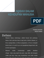 Pengaruh Aqidah Dalam Kehidupan Manusia