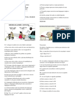 Análise de charges sobre linguagem e crítica social