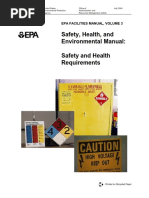 Safety, Health, and Environmental Manual: Safety and Health Requirements