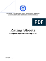 Rating Sheets: Computer System Servicing NC II