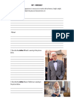W10 - Good Place Pilot - Clothing and Physical Traits - Worksheet