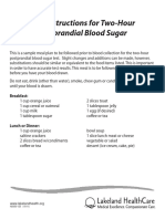 Diet Instructions For Two-Hour Postprandial Blood Sugar: Breakfast