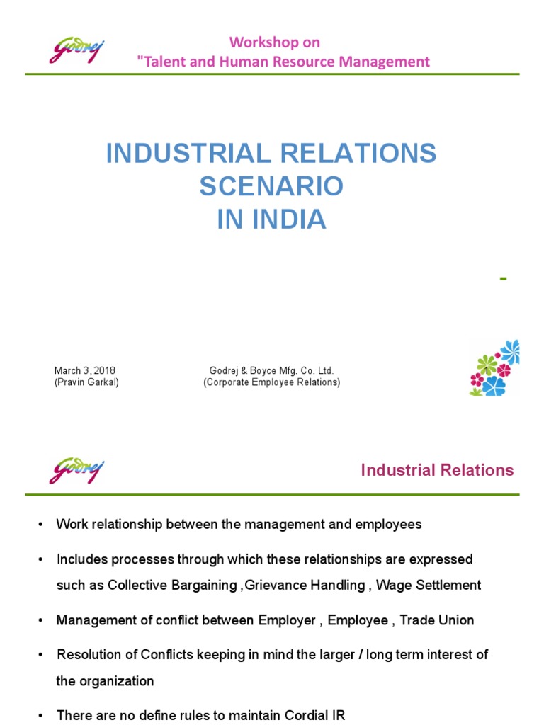 Industrial Relation Pdf Employment Industrial Relations