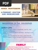 Maria Montessori: A Feminist, Doctor and Researcher