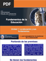La Educación y Sus Fundamentos Unidad 1