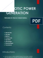 Osmotic Power Generation: Prepared By-Pravas Kumar Biswal