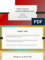 first aid for teachers and employees