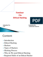Seminar On Ethical Hacking: Submitted To: Submitted by