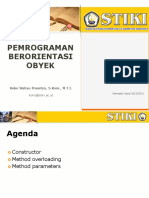 Pemrograman Berorientasi Obyek: Constructor