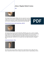Types of Shipping Boxes / Regular Slotted Cartons