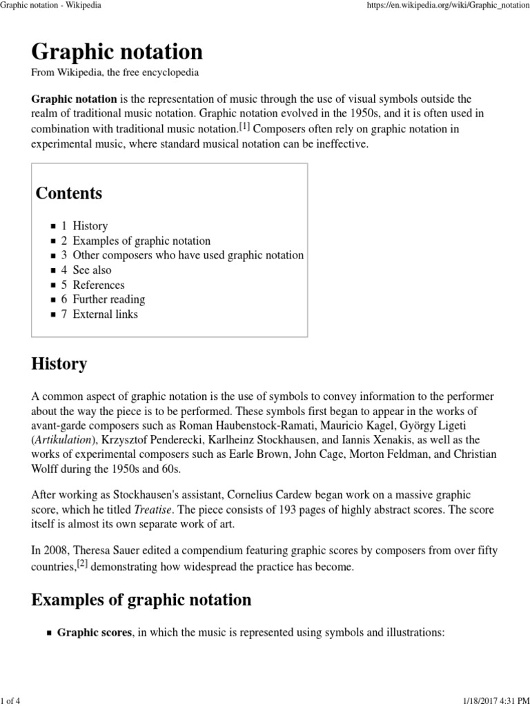 Graphic Notation - Wikipedia | PDF | Musical Compositions | Modernism ...