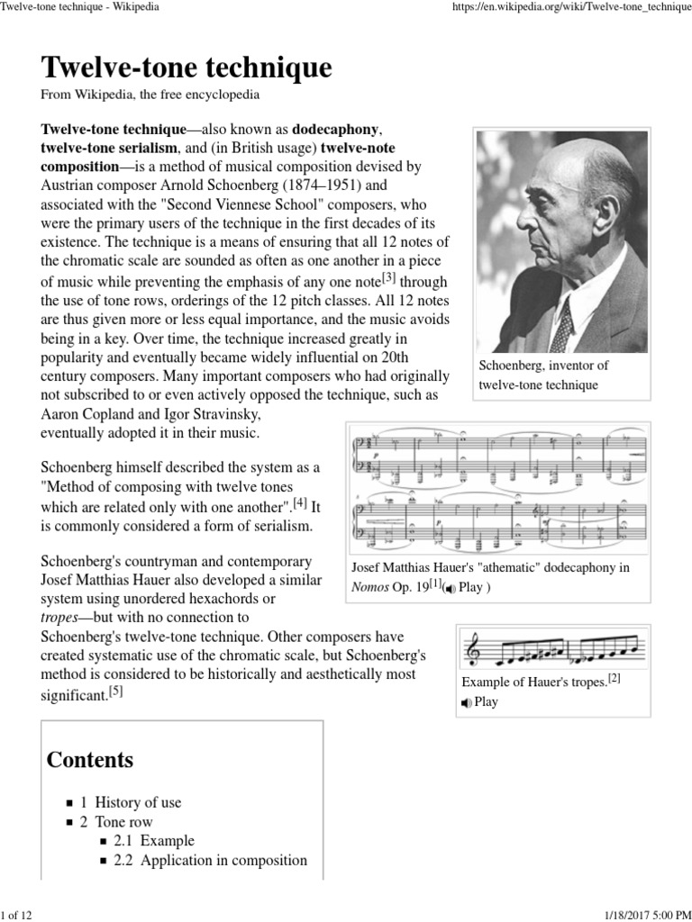 Twelve-Tone - Wikipedia | PDF | Musical Compositions | Music Theory