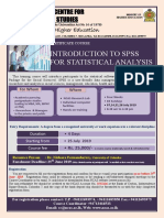 Introduction To Spss For Statistical Analysis: National Centre For Advanced Studies