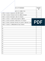 Table of Contents Homework Folder Insert