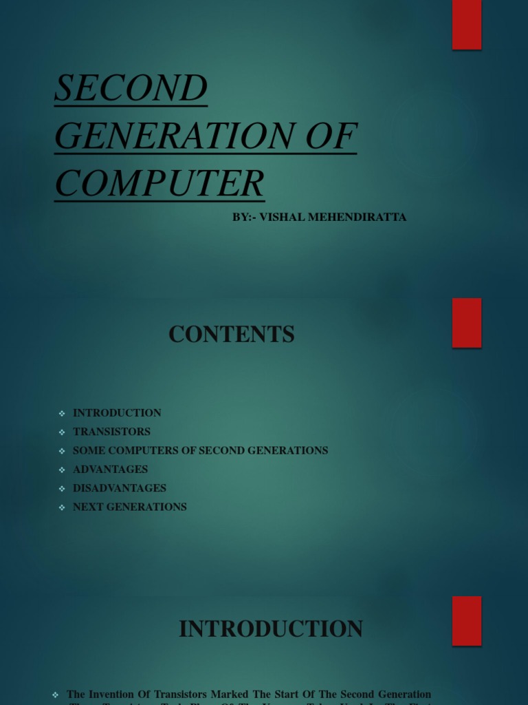 Second Generation Computers Overview | PDF | Transistor | Vacuum Tube