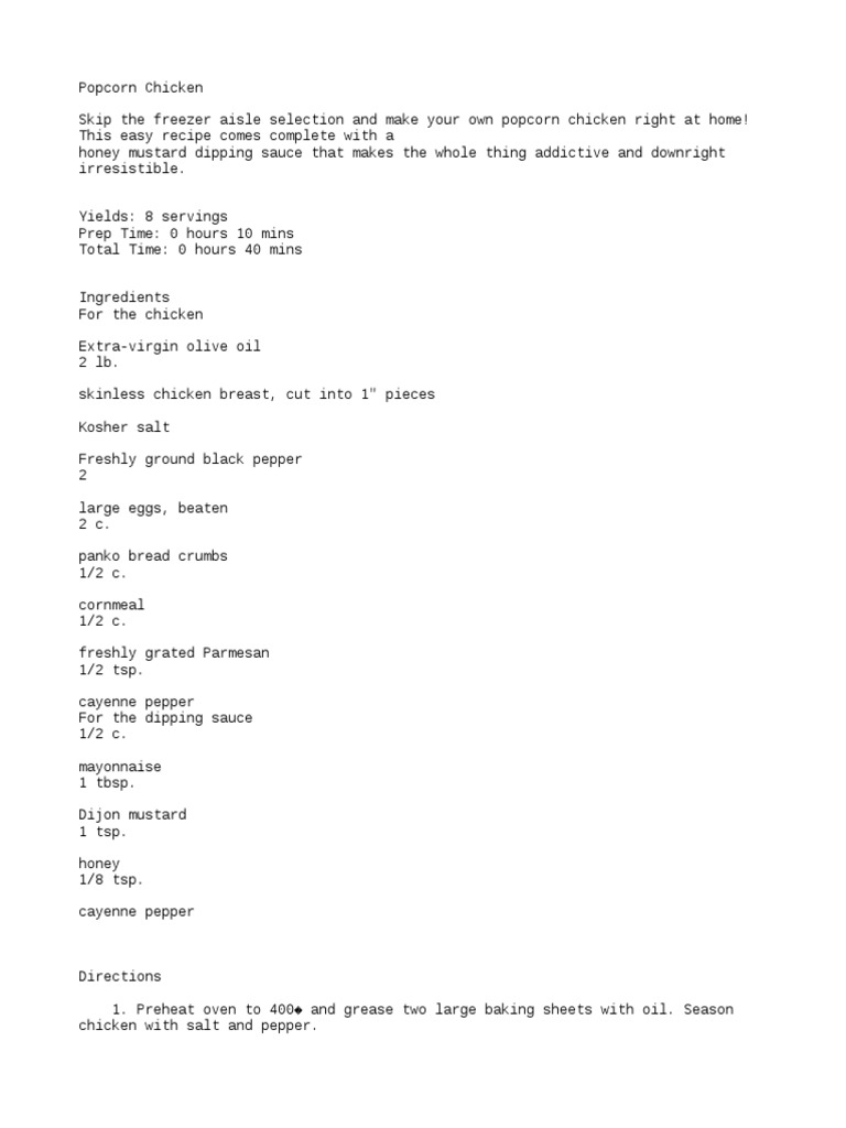 Popcorn Chicken PDF