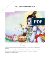 Krishna Jayanti - Janmashtami Essay in English: 2 Min Read