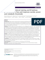 High-intensity interval training and β-hydroxy-β-methylbutyric free acid improves aerobic power and metabolic thresholds