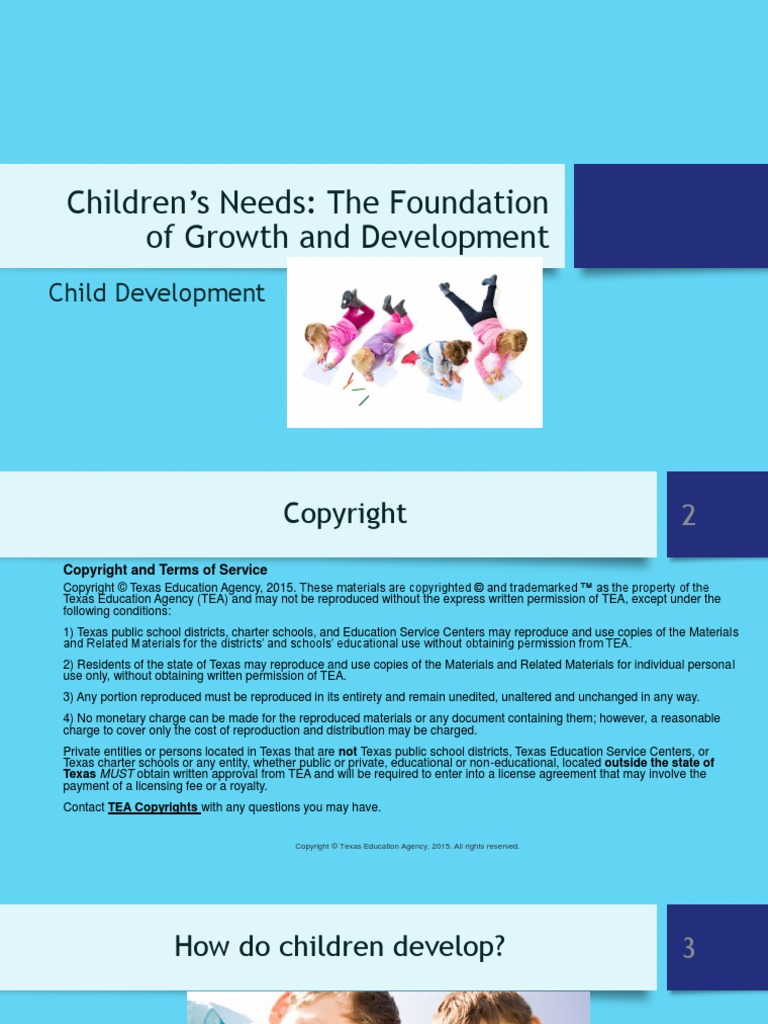 Childrens Needs The Foundation of Growth and Development | PDF | Child ...