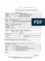 Simulation Game - Record Sheet