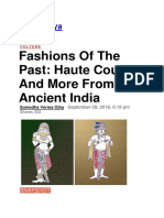 Fashions of The Past Haute Couture and More From Ancient India