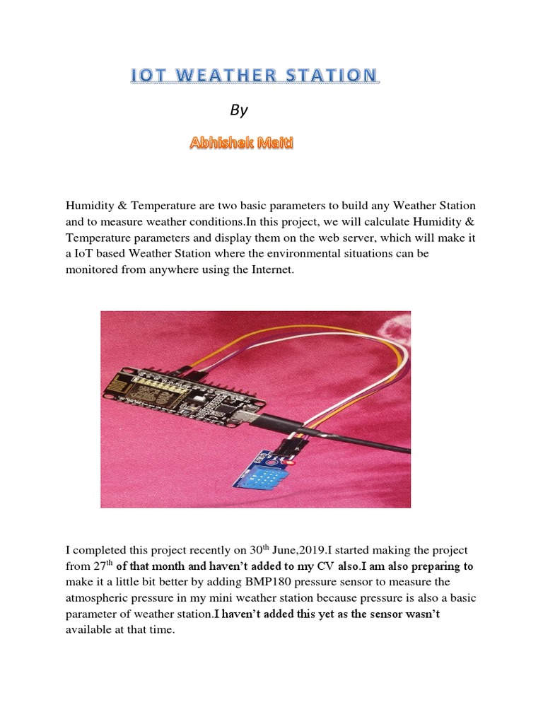 Iot Weather Station Circuit Diagram