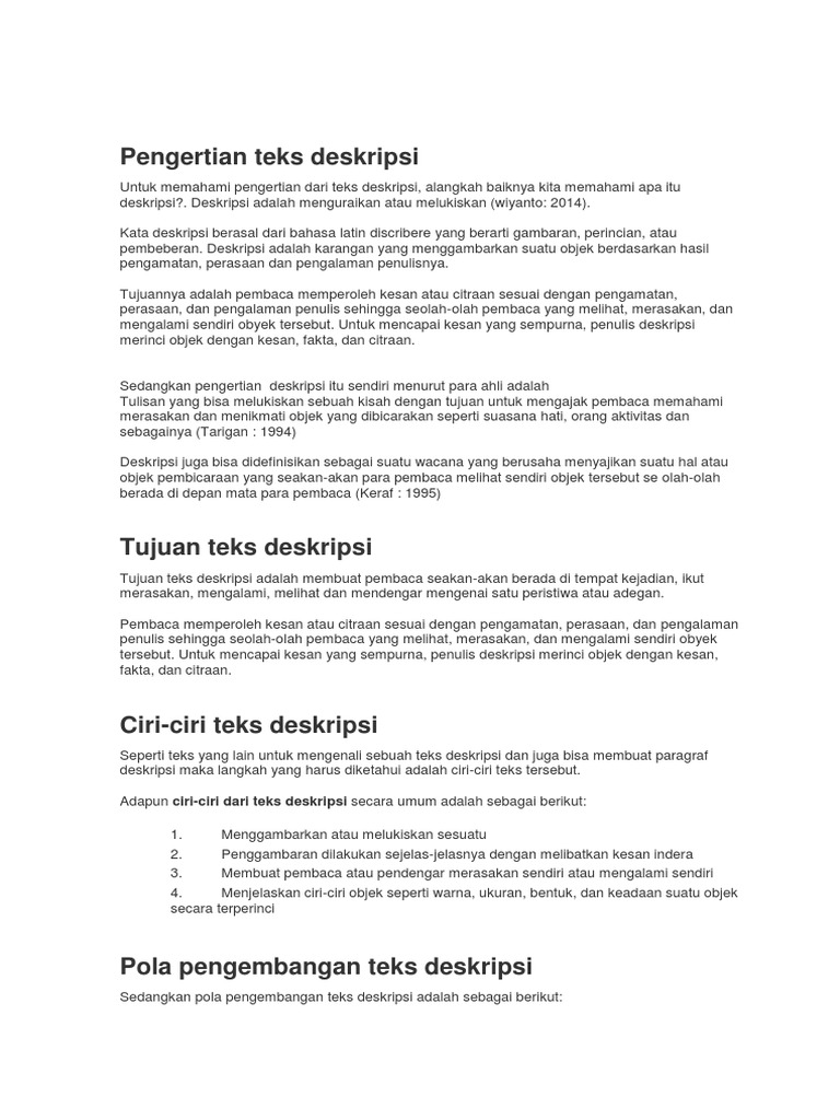Makalah Teks Deskriptif Pdf